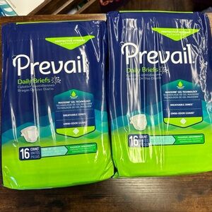 2 Pkg PREVAIL 16 Count Daily Briefs Youth 15"-22" Total 36